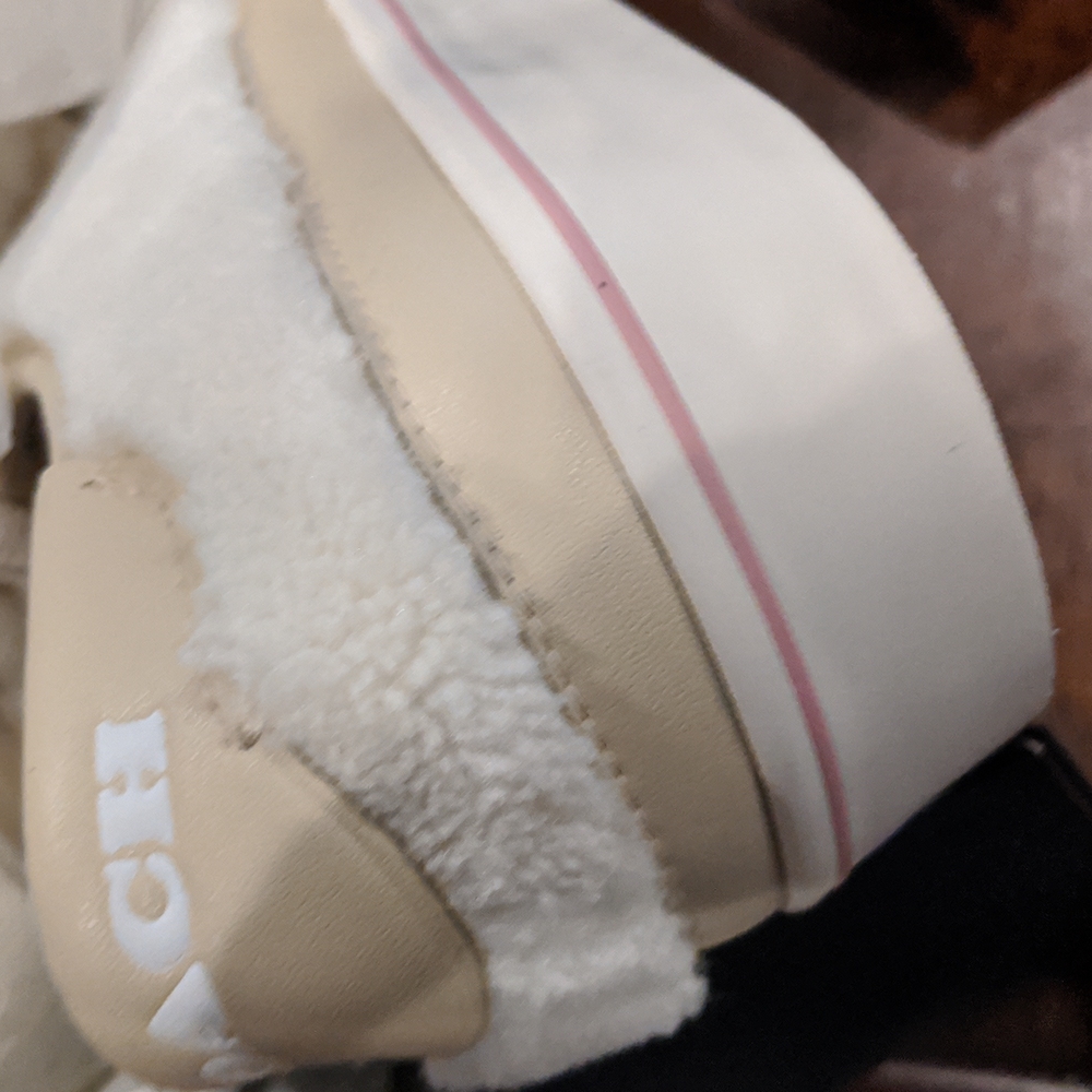 Coach City Sole Shearling Sneakers Natural Chalk Size 10 New in Box ❤️ - Picture 5 of 7